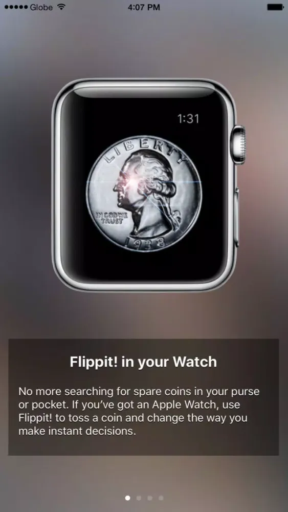Captures d'écran de Flippit! Coin Toss for Apple Watch