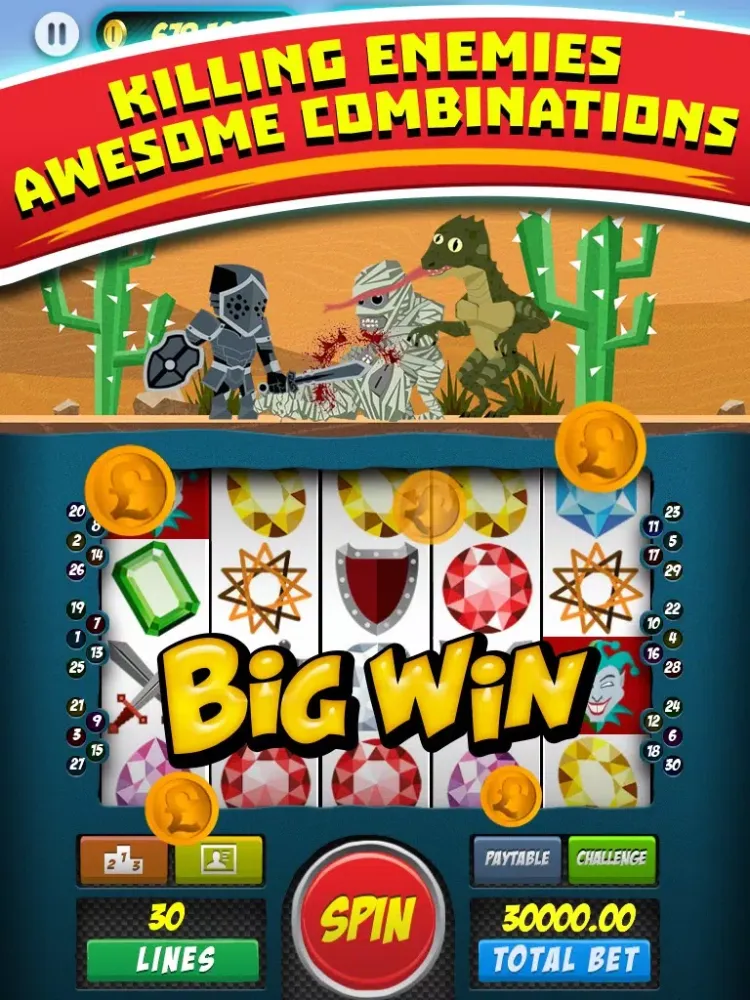 Slots N' Slash -Free Casino & Slashing Action Adventure iPad  سکرین شاٹس