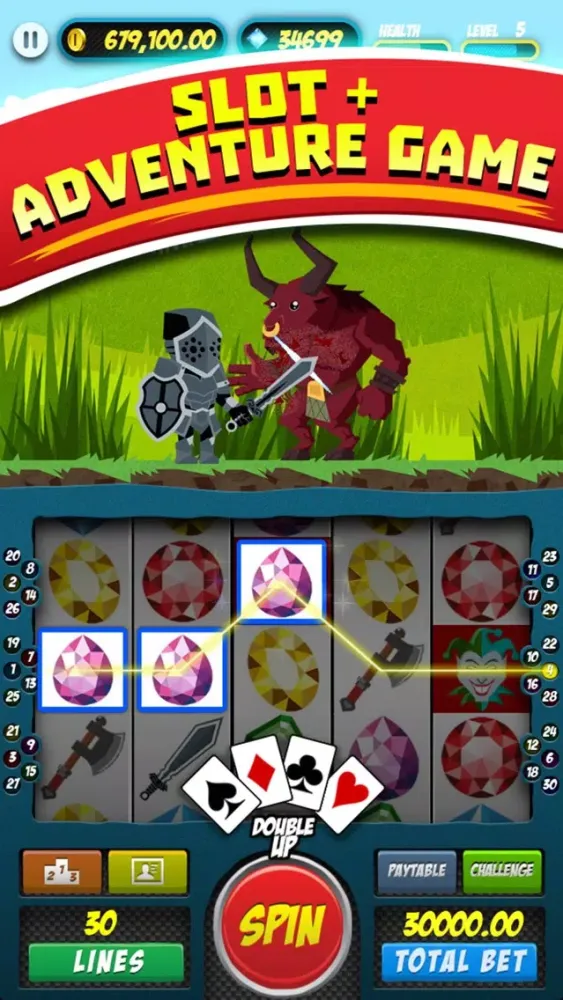 Slots N' Slash -Free Casino & Slashing Action Adventure سکرین شاٹس