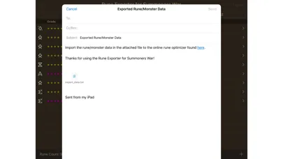 Screenshot di Rune Exporter for Summoners War