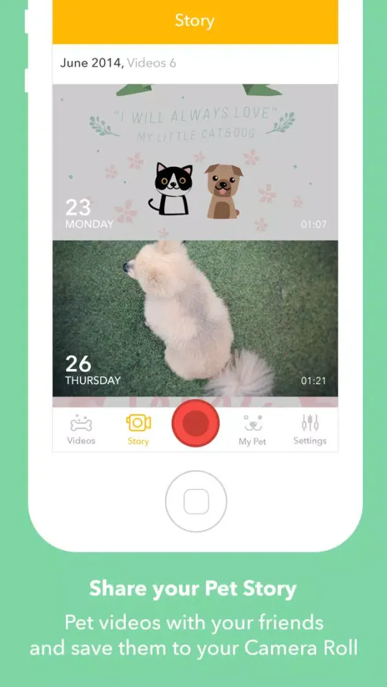 PetStory (Pet video recording) स्क्रीनशॉट