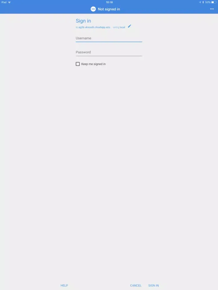 Zrzuty ekranu AppGate SDP iPad 