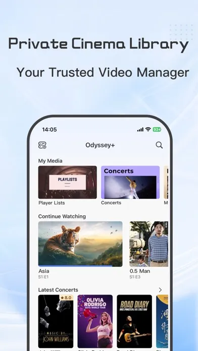 Tangkapan layar DS Cloud-Video Library&Player