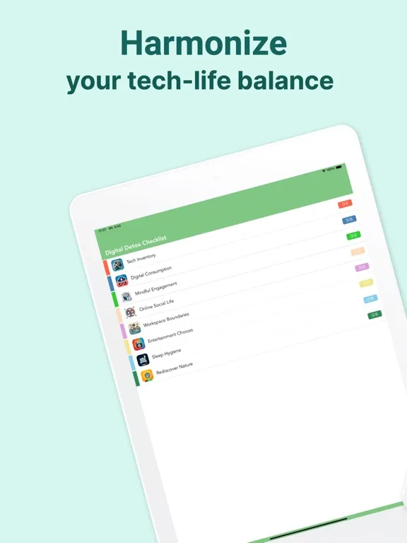 Скриншоты Digital Detox Checklist iPad 