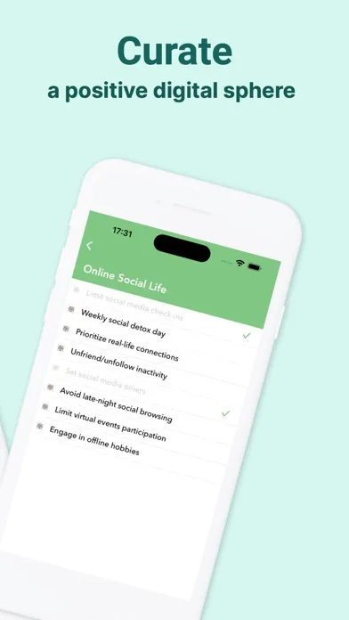 Скриншоты Digital Detox Checklist