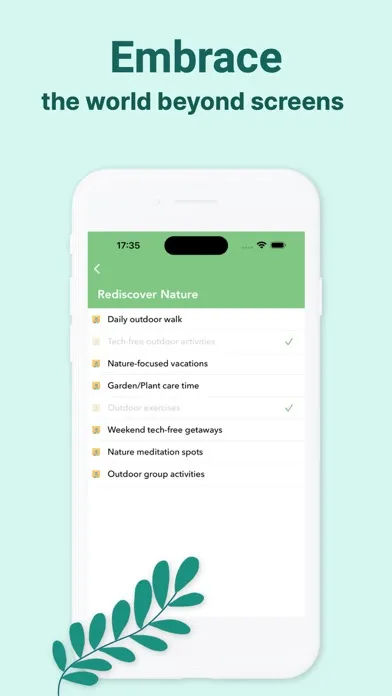 Скриншоты Digital Detox Checklist