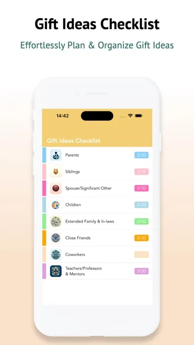 Gift Ideas Checklist Ekran Görüntüleri