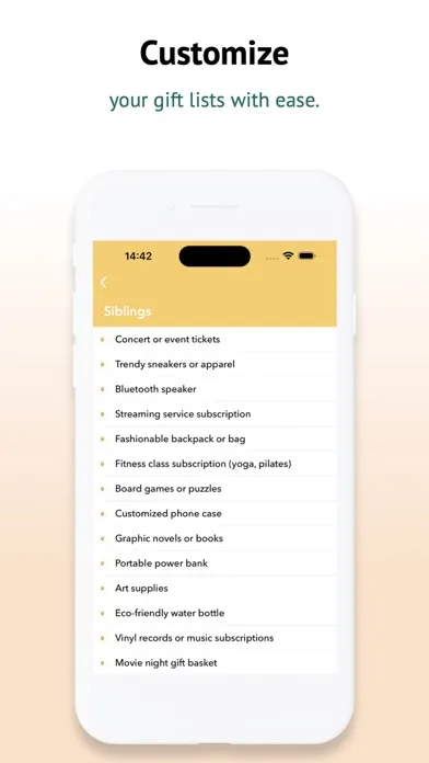 Gift Ideas Checklist Ekran Görüntüleri