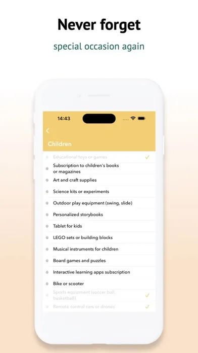Gift Ideas Checklist Ekran Görüntüleri