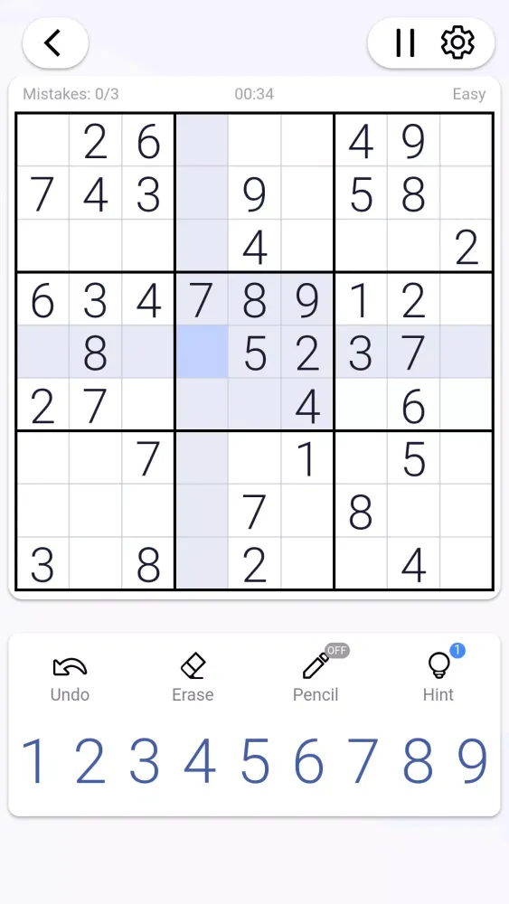 Zrzuty ekranu Sudoku
