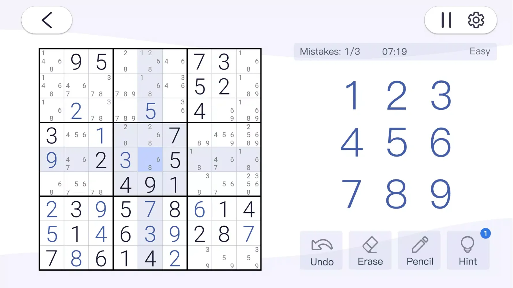 Zrzuty ekranu Sudoku