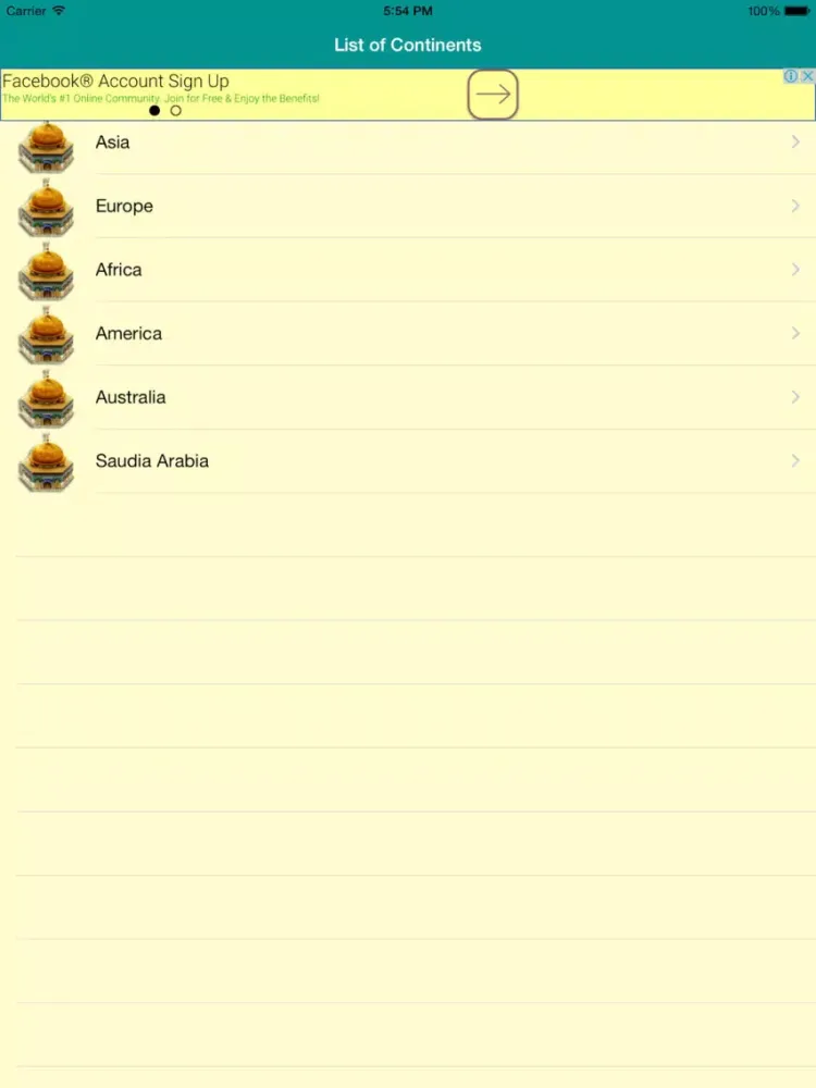 Zrzuty ekranu Azan World Wide iPad 
