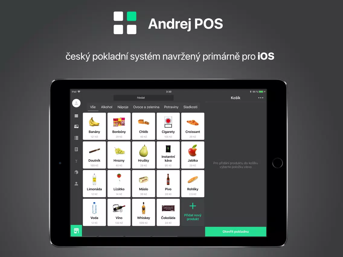 Ảnh chụp màn hình của Andrej POS iPad 