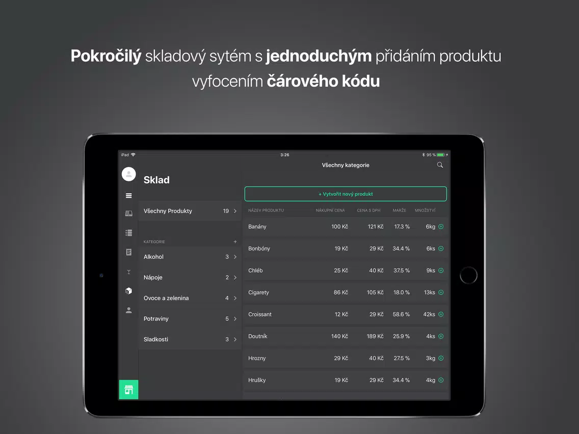 Ảnh chụp màn hình của Andrej POS iPad 