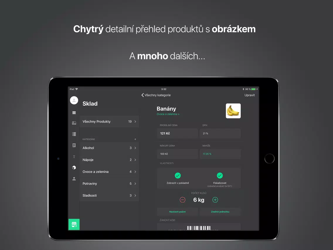 Ảnh chụp màn hình của Andrej POS iPad 