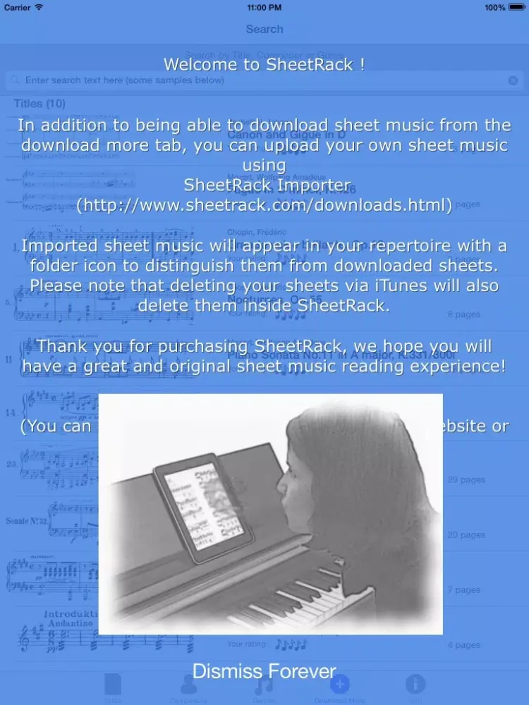 SheetRack Lite - Original Sheet Music Score Read... iPad  Screenshots
