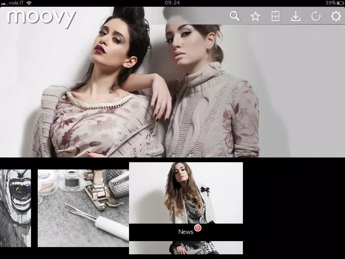 Tangkapan layar Moovy iPad 