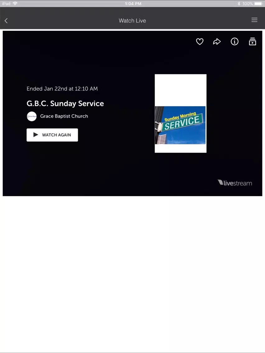 Grace Baptist Church Ohio iPad  스크린샷
