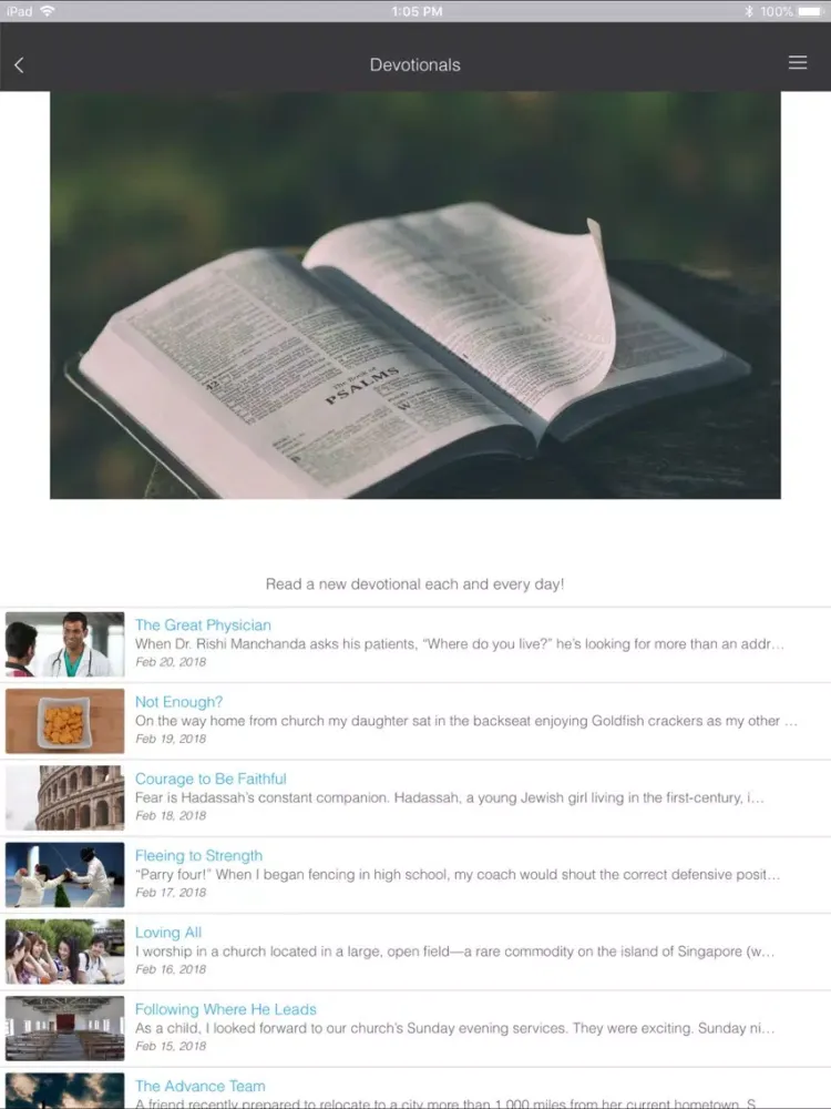ภาพหน้าจอของ Grace Baptist Church Ohio iPad 
