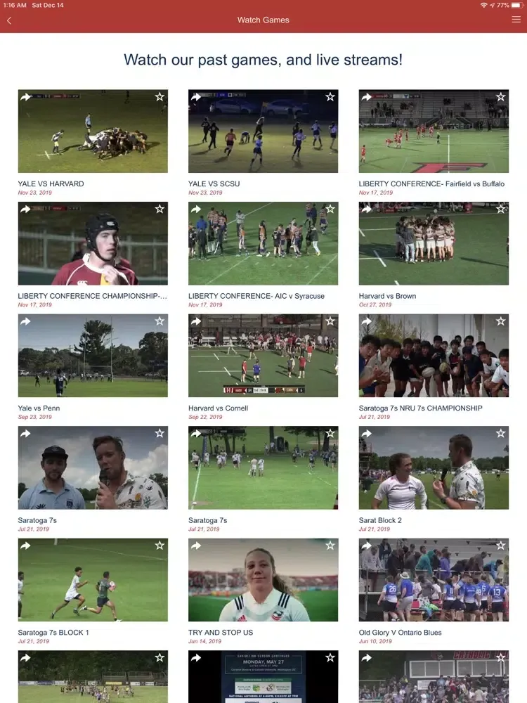 Old Glory DC Rugby iPad  Ekran Görüntüleri