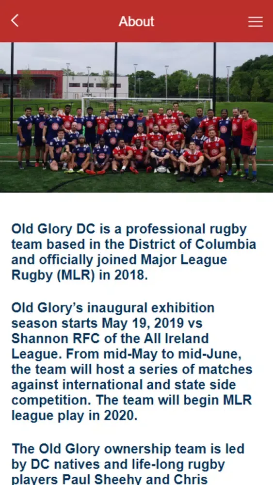 Old Glory DC Rugby Ekran Görüntüleri