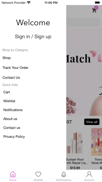 Ảnh chụp màn hình của Cosmetics Store