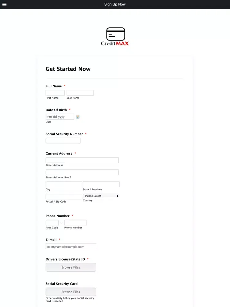 Credit Max Credit Repair App iPad  Screenshots