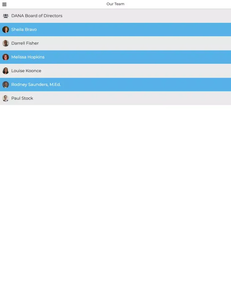 DANA Nonprofit iPad  Screenshots