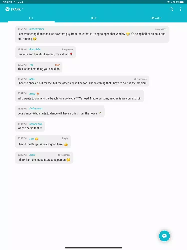 Frankly Chat iPad  Screenshots