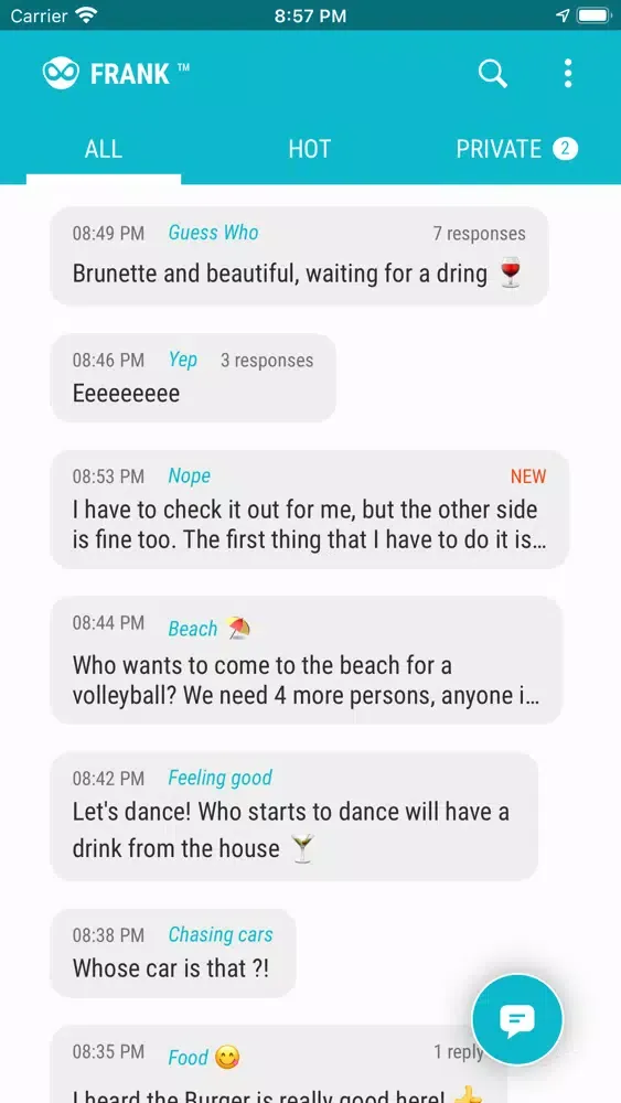 Frankly Chat Screenshots