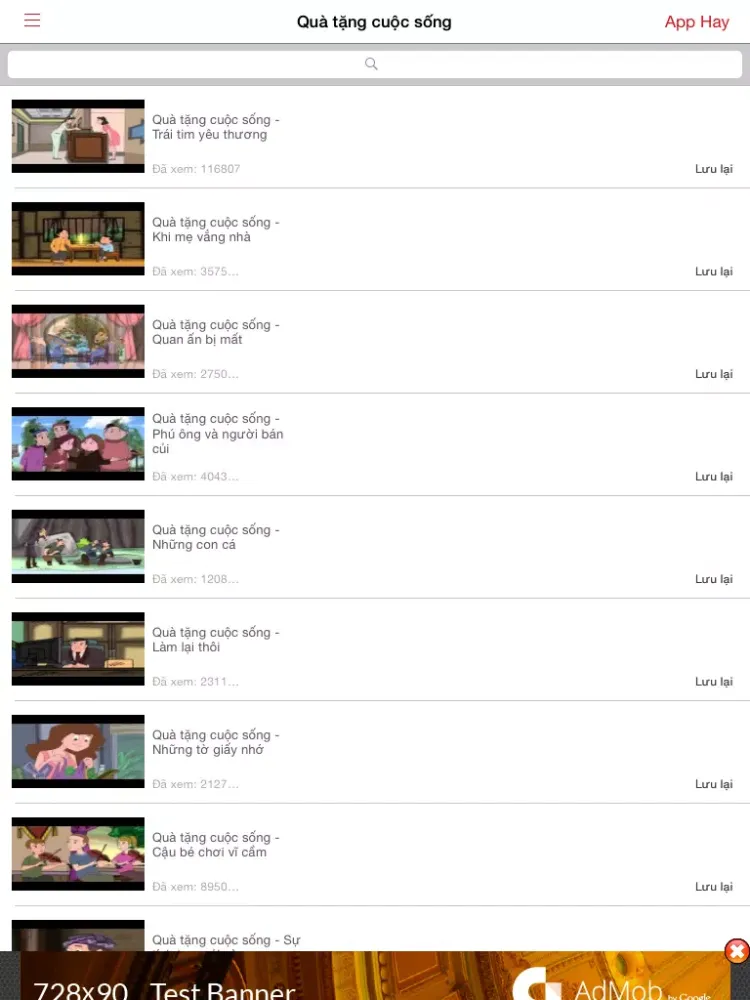 Скриншоты Quà Tặng Cuộc Sống(VTV3) iPad 