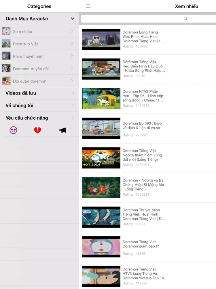 Phim Hoạt Hình Cho Doremon iPad Screenshots