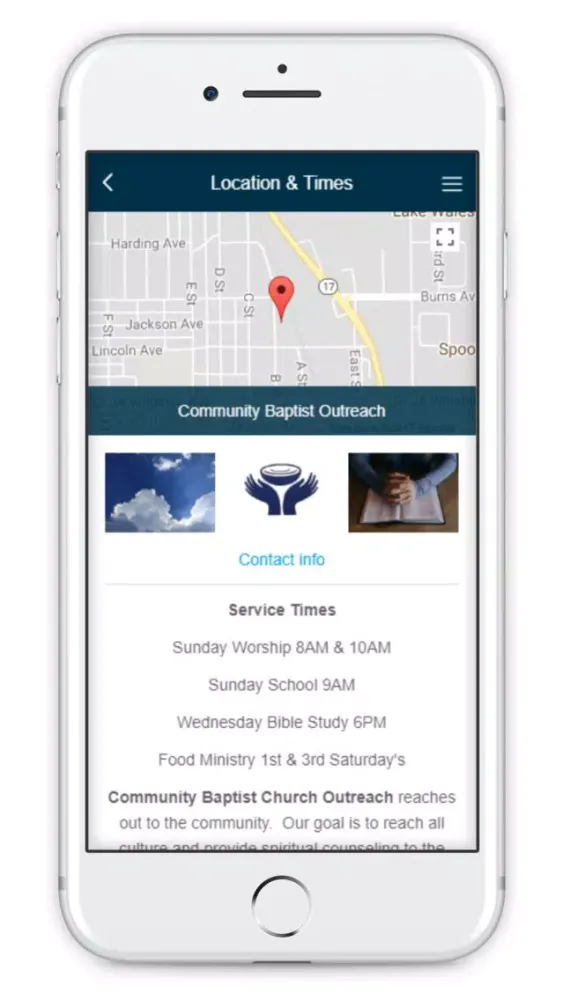 Tangkapan layar Community Baptist Outreach