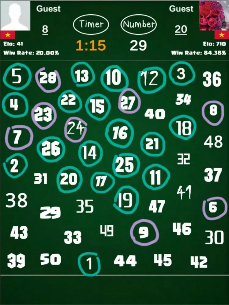 Capturas de tela do Find Number Challenge iPad 