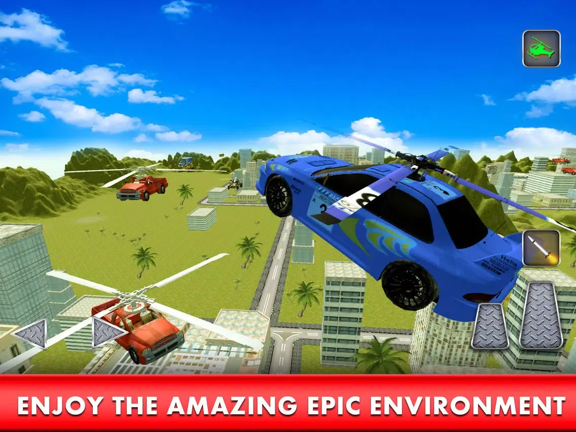 Tangkapan layar Flying Racing Car Simulator: Futuristic Airplay iPad 