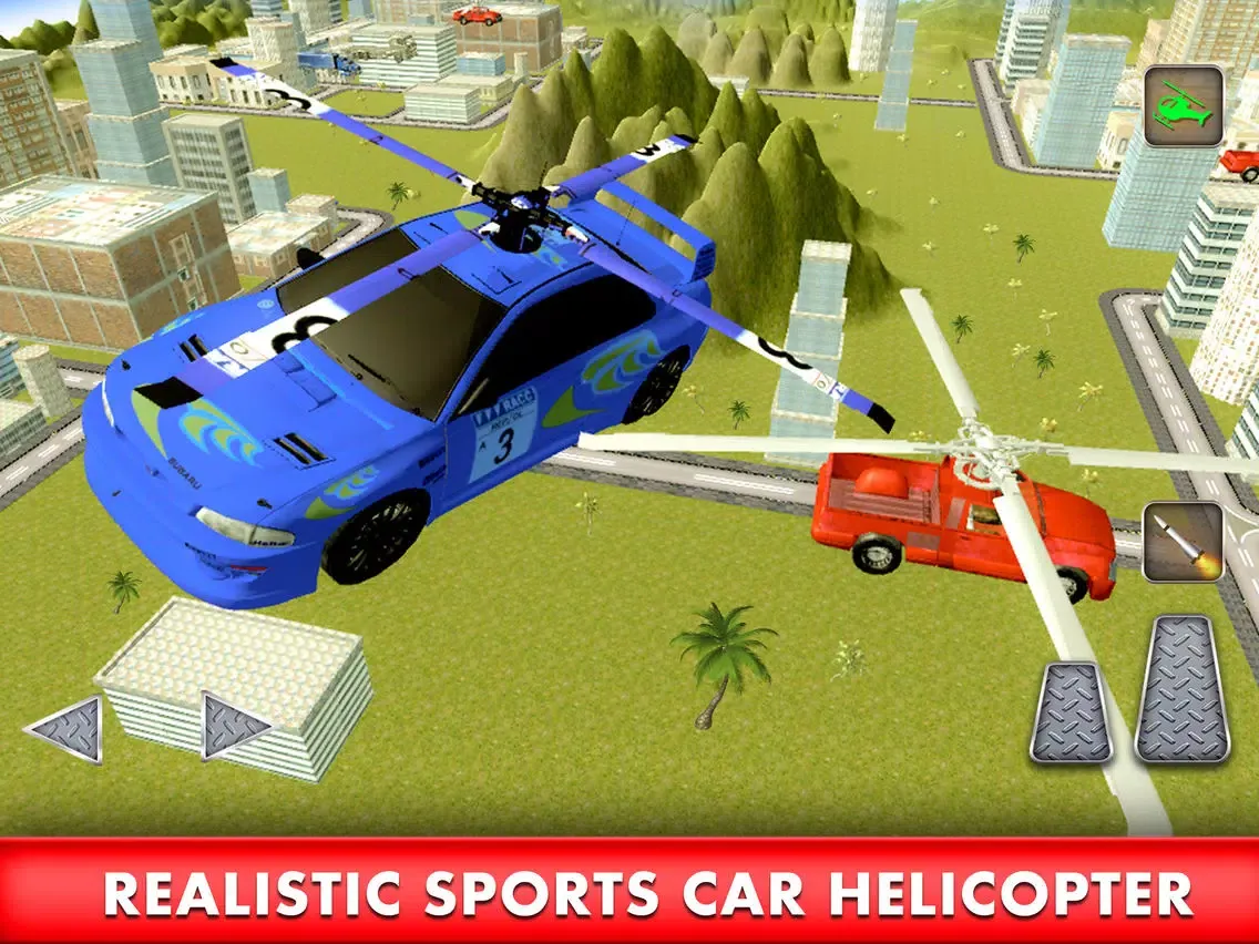 Tangkapan layar Flying Racing Car Simulator: Futuristic Airplay iPad 