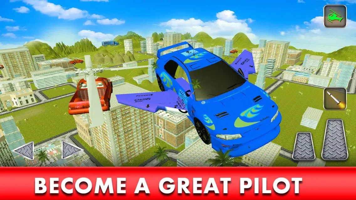 Tangkapan layar Flying Racing Car Simulator: Futuristic Airplay