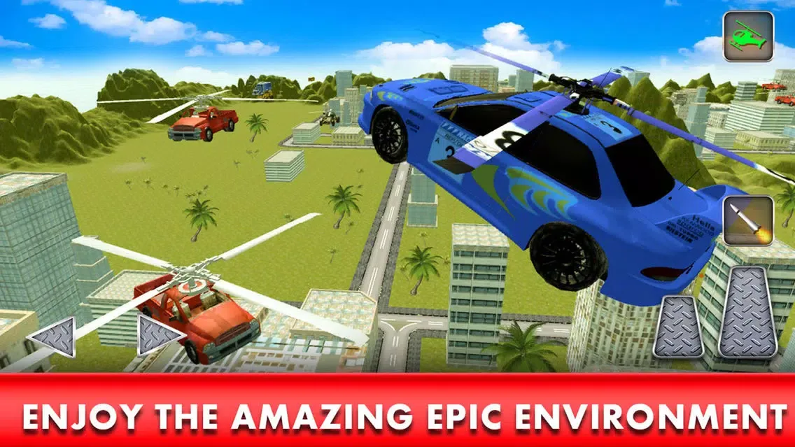 Tangkapan layar Flying Racing Car Simulator: Futuristic Airplay