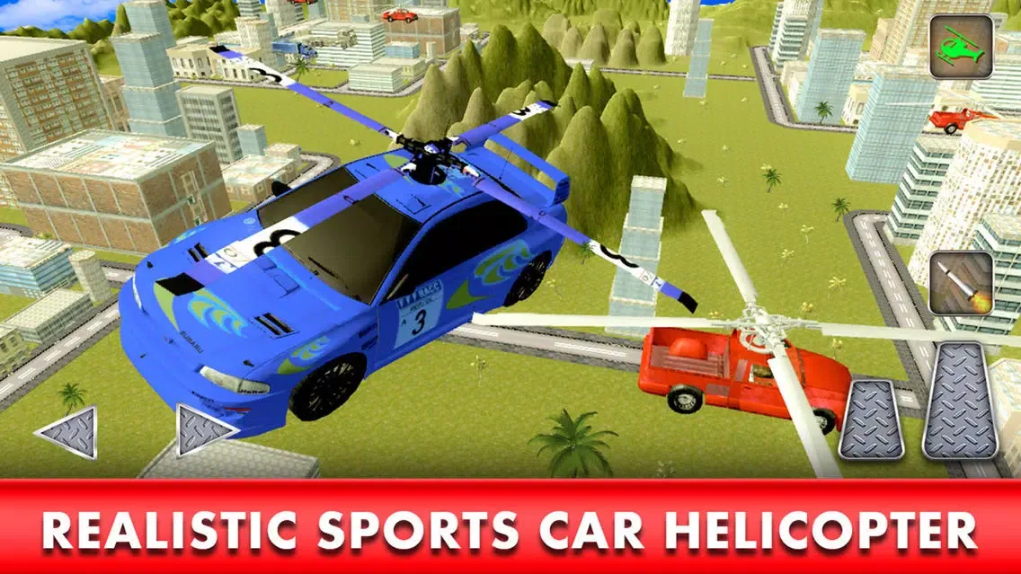 Tangkapan layar Flying Racing Car Simulator: Futuristic Airplay