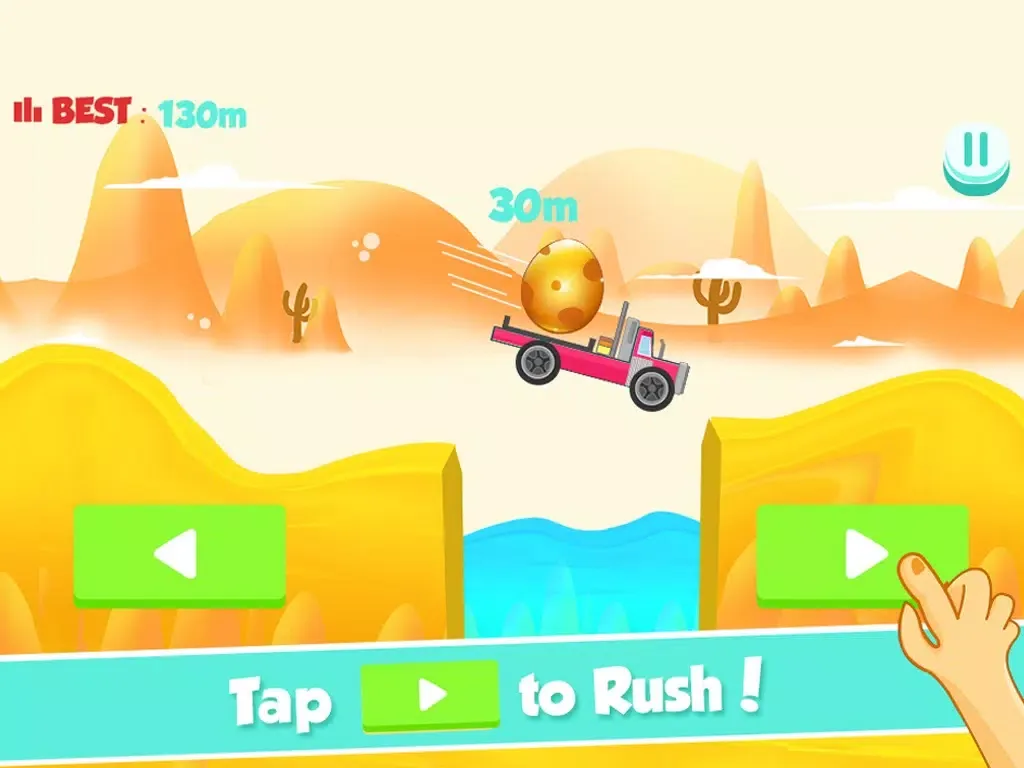 Tiny Car on Risky Road Adventure - Don't Fall the Big Golden Egg iPad  Screenshots