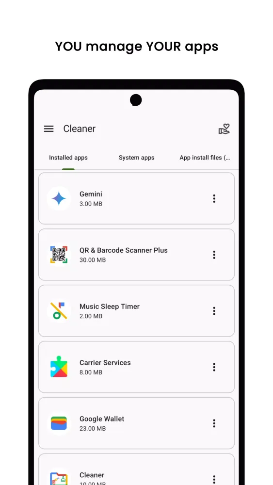 Captures d'écran de Cleaner