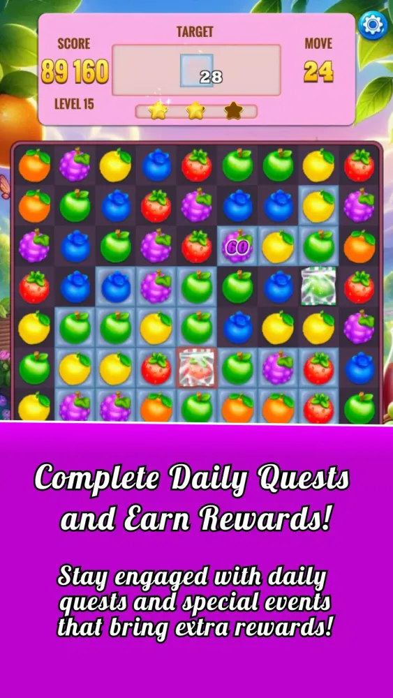 Fruit Garden Match 3 Puzzle應用截圖