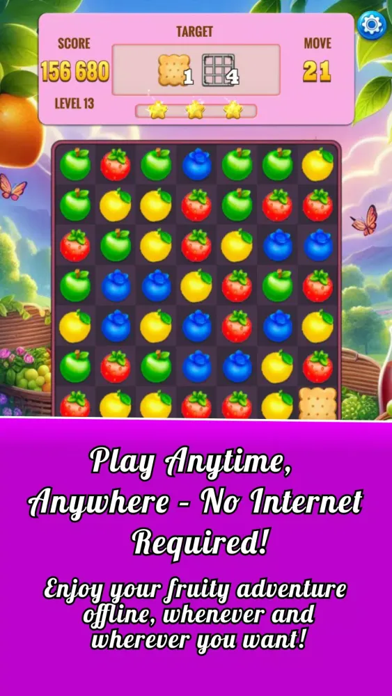 Fruit Garden Match 3 Puzzle應用截圖