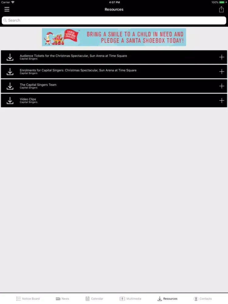 ภาพหน้าจอของ Capital Singers iPad 