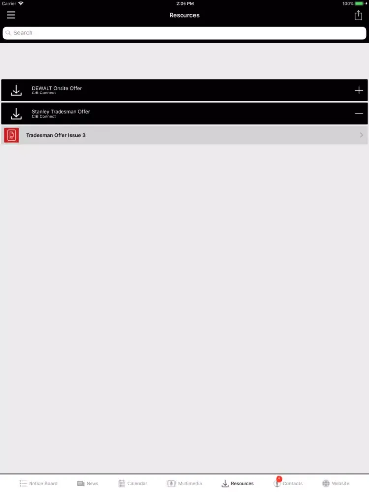 Captures d'écran de CIB Connect iPad 