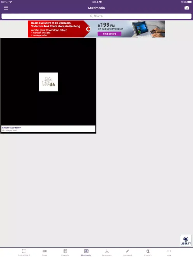 Tangkapan layar Empro Academy iPad 