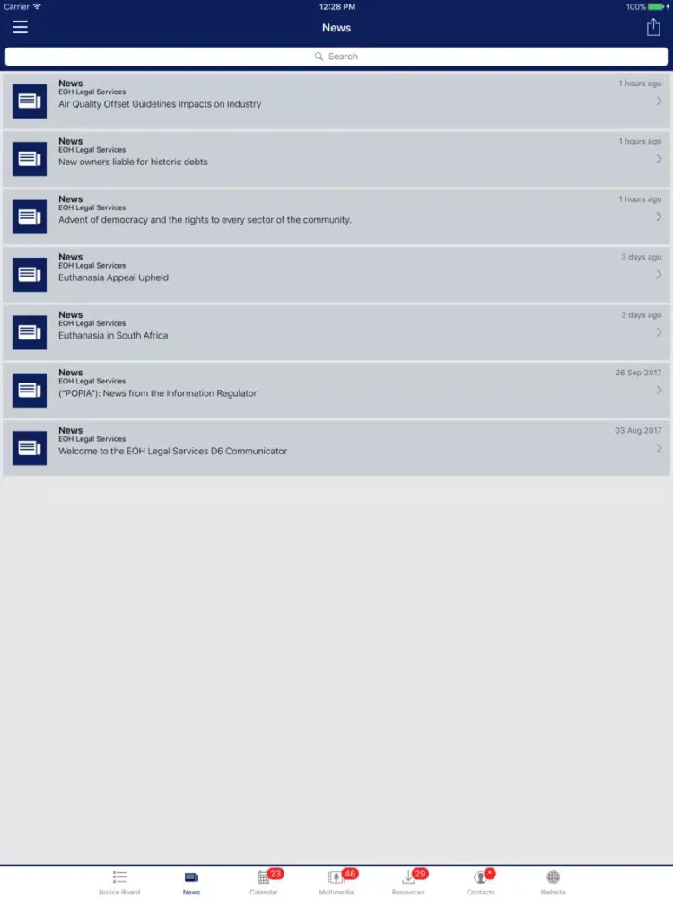 EOH Legal Services iPad  スクリーンショット