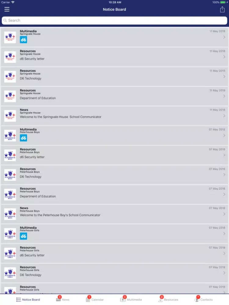 Ảnh chụp màn hình của Peterhouse Group of Schools iPad 
