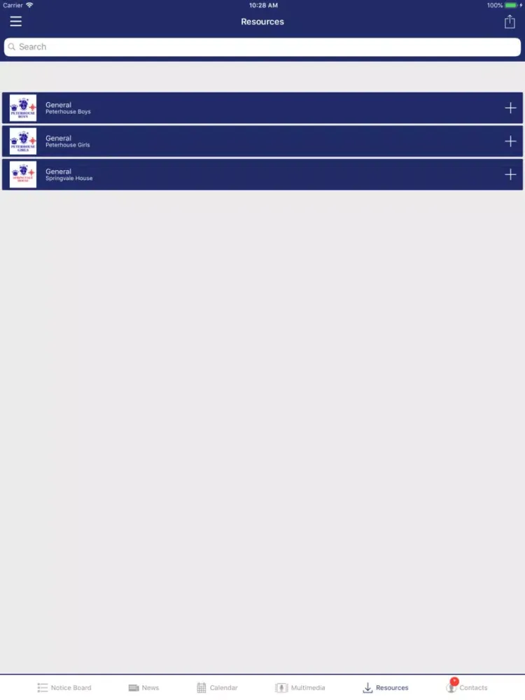 Ảnh chụp màn hình của Peterhouse Group of Schools iPad 