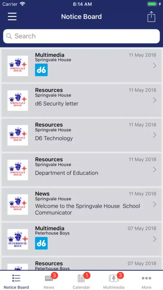 Ảnh chụp màn hình của Peterhouse Group of Schools